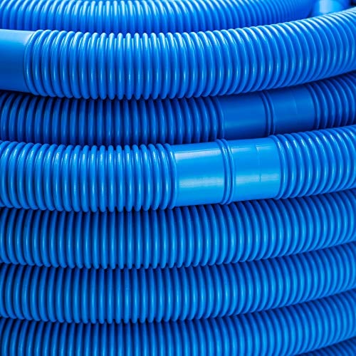 Poolschlauch Ø 32mm / Ø 38mm Saugschlauch Schwimmbadschlauch Solarschlauch Wasserschlauch UV & Chlorwasser-beständig Pumpenschlauch mit Muffen Made in Germany (32 mm - 6 m, Blau)