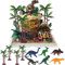 Graplan Kuchendeko Dinosaurier Set 10 Stück Dino Tortendeko, Dinosaurier Deko Torte, Deko Palme Kuchenaufsatz, Dino Geburtstag Deko, Cake Topper Dinosaurier für Junge Geburtstag Party