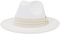 Fedora Trilby Filzhut Hut Mode Männer Und Frauen Lässiger Jazzhut Große Krempe Hut Mode Flachkrempiger Hut 58Cm Weiß
