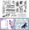 GLOBLELAND Graffiti-Hintergrund Transparente Silikon-Stempel Tintenmarkierung Fleck-Hintergrund Transparente Stempel Mosaik-Muster Für Kartenherstellung Scrapbooking Fotoalbum-Dekoration