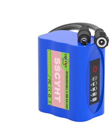 SSCYHT 12 Volts Lithium-ion Battery Pack Rechargeable Li-ion Battery DC 12V 3000mAh-36000mAh Replacement Backup Battery for 12V Electric Devices,12V 6000mAh