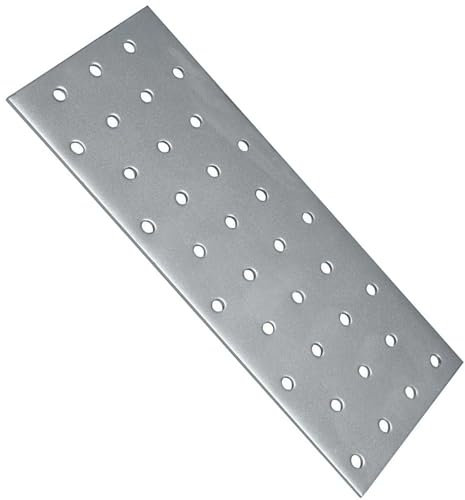 Flat Bracket Connecting Joining Plate 2mm Thick Galvanised Heavy Duty Metal Steel Sheet Premium Flat Joining Bracket Plates Pack of: 1 Size (mm): 80x200x2