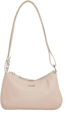 Calvin Klein Damen Ck Must Soft Crossbody Bag_Pearl K60k611916 Crossover, Grey (Shadow Gray Pearlized)