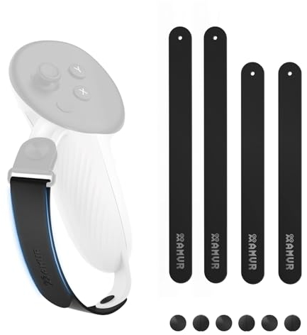 AMVR Sangles de cheville allongées pour grandes et grandes mains Poignées de manette compatibles avec Quest 3