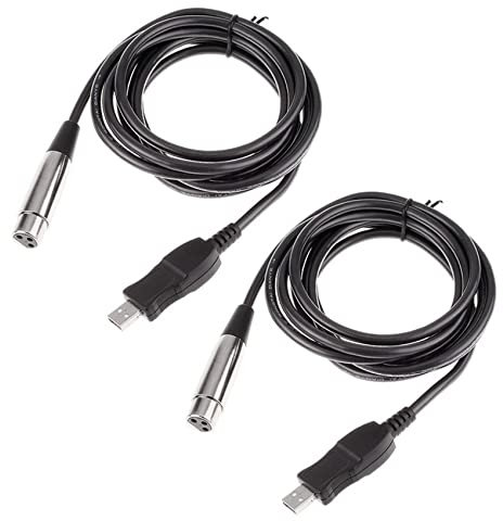 SRMAN 2 cables USB macho a XLR hembra para micrófono USB