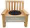 1stclassgifts Personalised Engraved Wooden Memorial Bench With Integrated Flower Pot Perfect For Garden Grave Marker (Silver Plate)