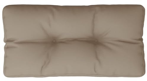 vidaXL Palettenkissen, Palettenpolster für Europaletten, Palettensofa Kissen Indoor Outdoor, Palettenauflage Rückenkissen, Taupe Stoff