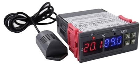 WESLNN Controlador De Incubadora De Higrómetro De Termómetro De Control De Humedad De Temperatura De Termostato Digital Dual