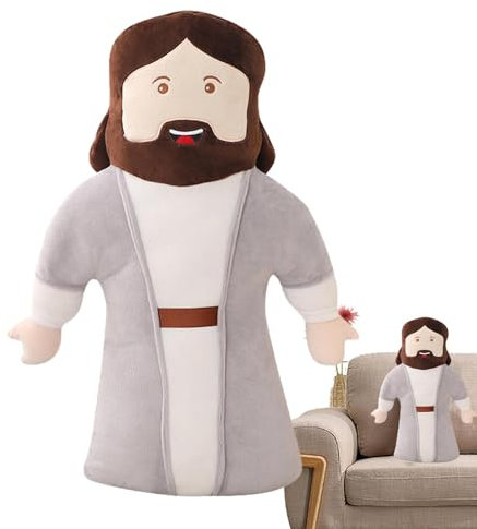 19.7inch Soft Jesus Plush Doll | Jesus Stuffed Plush Doll Toys | Cartoon Jesus Pillow | Christ Religious Savior Toys | Filled Jesus Christian Figure for Home Christmas Baptism Decoration