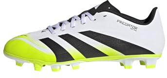 Adidas Unisex Club Firm Ground/Multi Ground Football Boots, Cloud White/Core Black/Lucid Lemon, 46 EU