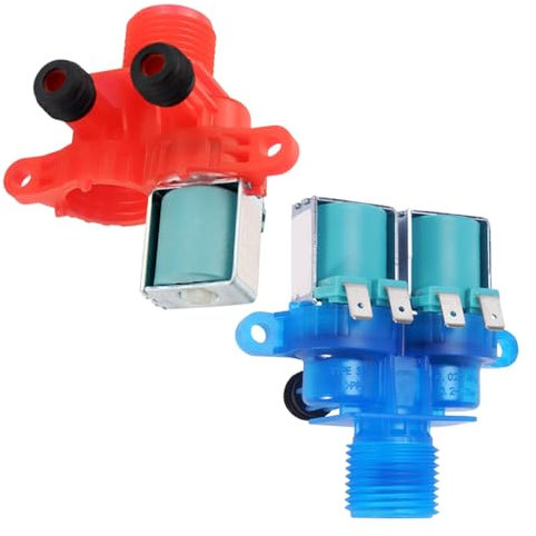 SEIWEI W10240949 Válvula de entrada de agua fría y W10240948 válvula de entrada de agua caliente, electroválvula para lavadoras automáticas, accesorios de lavadora para el hogar