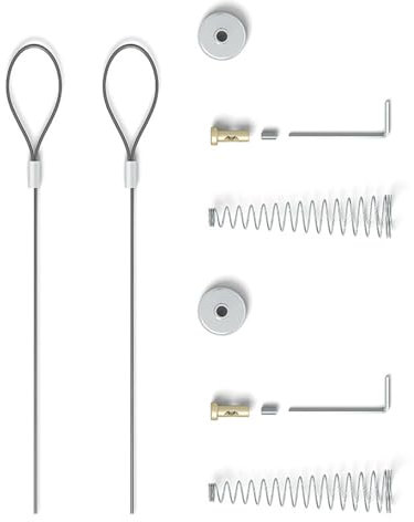 Easy Installation Gate Latch Pull Spring and Cylinder 2 Sets Accessory Hardware Quick Door Upgrade