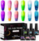 MTSSII UV Nagellack Farbwechsel Thermogel 6 Farben Temperatur Farbwechsel Gel Grün Lila Blau Thermo Gel Nagellack Soak Off UV/LED Nail Polish Geschenkset