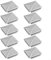 Volakebeing Poste de acero inoxidable, cuadrado piramidal, protectores de postes de valla de metal galvanizado, accesorios de valla de jardín al aire libre (10 unidades de 50 mm)