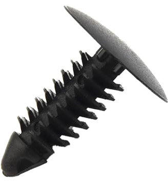 Accessoires auto, clips de pare-chocs, noirs, trou de 7 mm, 4 pièces, for cache-trous de plaque d'immatriculation avant, rivet à vis en plastique