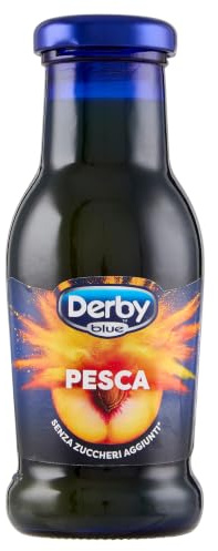 Derby Blue Succo di Frutta Gusto Pesca Senza Zuccheri Aggiunti 200ml x24, Senza Glutine