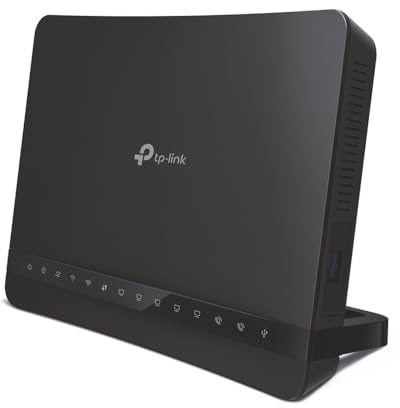 TP-Link AC1200 Wireless Dual Band Gigabit VoIP VDSL/ADSL Modem Router (Renewed)