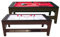 Cougar Reverso Billard & Airhockey Tisch 6ft in Braun/Rot | Höhenverstellbarer Airhockeytisch & Billardtisch 2in1 inkl. Zubehör | Tischbillard für Kinder und Erwachsene für Zuhause.