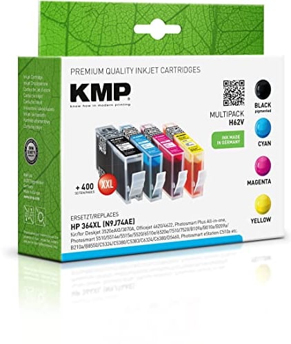 KMP Tintenpatrone passend für HP 364XL Multipack - für Deskjet 3520eAIO 3070A, Officejet 4620 4622, Photosmart Plus All-in-one, Photosmart 551... etc.