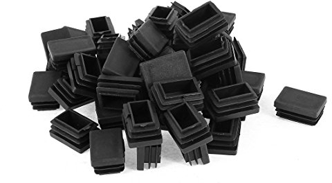 sourcing map 50 Stück Pfostenkappe Lamellenstopfen Kunststoff rechteckig Einsätze End Abdeckkappe 20 mm x 30 mm Schwarz de