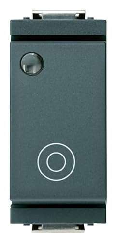 Vimar serie idea - Pulsante 1 polo contatto aperto 10a generico luminoso grigio