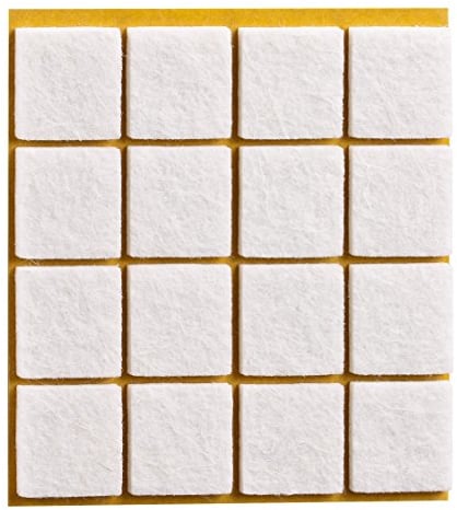 peha Filzgleiter - Möbelgleiter selbstklebend - 3,0 mm stark, weiß, 15 x 15 mm (20 STK.)