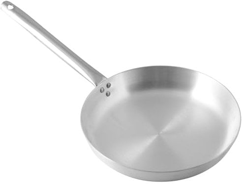 Pardini Omnia Bratpfanne aus Aluminium, zum Rand hin weiterverlaufend, 32 cm, silberfarben