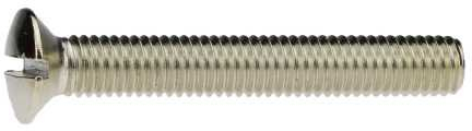 Reidl Linsenkopfschrauben mit Schlitz 4 x 16 mm DIN 964 Messing galv. vernickelt 50 Stück