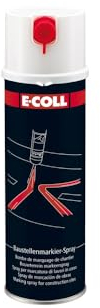 Bombe marquage chantier 500ml blanc E-COLL (Par 12)