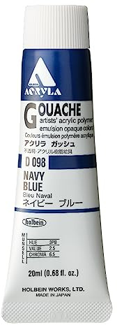 Holbein acrylic La gouache No. 6 Navy Blue