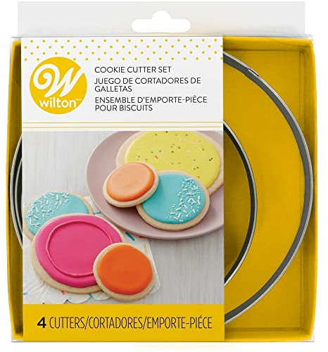 Wilton Set de 4 cortadores de Metal Redondos, Plateado