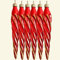 Lauschaer Glaskunst-Christbaumkugel Eiszapfen 12 cm (Rot glänzend) - 4 Stück