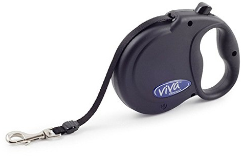 Ancol Viva Retractable 5m Tape Lead Black M