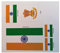 U24 Aufkleberbogen Indien Aufkleber Set Flagge Fahne