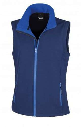 Result Damen R232f Bedruckbare Softshell-Bodywarmer, Marineblau/Königsblau, 2X-Large/Size 18