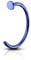 Paula & Fritz® Nose Hoop Ring Nasen-Piercing Nasenpiercing-s Nose für Nasenfluegel als Nasenschmuck Nasenstecker Nostril auch für Augenbraue, Lippe Edelstahl 316L blau Dicke: 1mm, Länge: 10mm