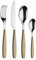 Pintinox Riva Set 16 Posate effetto legno, per 4 persone, adatte all'uso in lavastoviglie, Acciaio Nichel Free, Manici Colore: Betulla