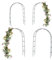 4 Arcos de Metal para Jardín, Plantas Trepadoras y Rosas, 240 cm, Soporte Rosales Resistente Intemperie, Verde