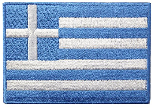 Griechenland Flagge Flicken Bestickter Aufnäher zum Aufbügeln/Annähen