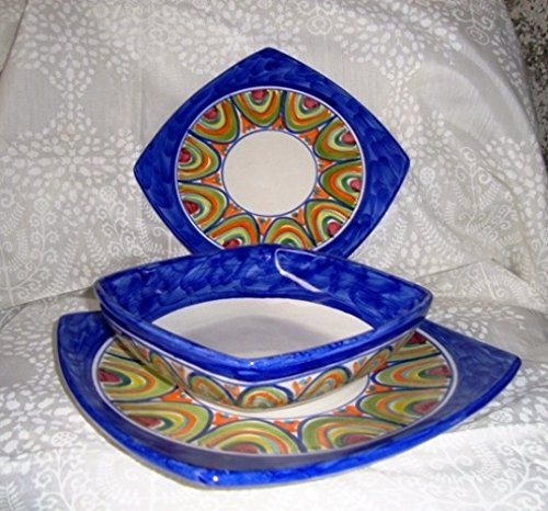 SERVIZIO DI PIATTI IN CERAMICA DIPINTA A MANO