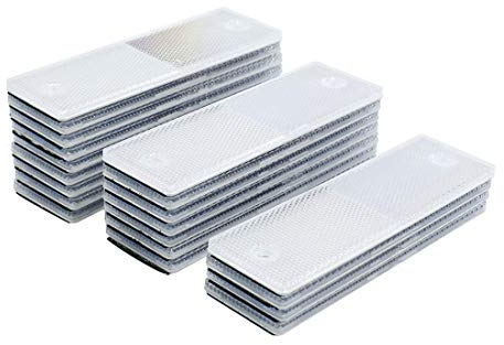 Reemky White 5PCS Warnung Reflektierende Sicherheitsplatte/Reflektor Aufkleber für Auto Lkw (menge optional)