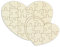 Personalisierbares Holzpuzzle „Doppelherz“ zum selbst gestalten und bemalen - 33 Teile, 60 x 46,5 cm - Puzzle aus Schichtholz in Form zweier Herzen