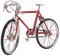 1:12 Mini Puppenhaus Fahrrad realistische Legierung Miniatur Fahrrad Fahrzeugmodell Spielzeug Puppenhaus Dekoration Zubehör(rot)