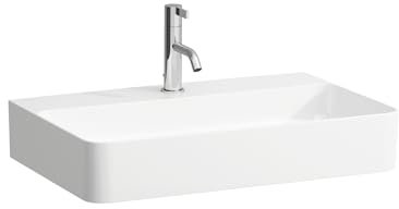 Laufen VAL Möbel-Waschtisch, 1 Hahnloch, ohne Überlauf, 650x420, weiß, Farbe: Weiß
