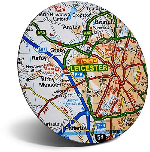 Destination Vinyl ltd Magnet for Refrigerator, Fridge - Leicester City England Travel UK GB for Office, Cabinet and Whiteboard, Magnetic Stickers, 45535