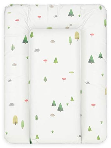 BONKY® Wickelauflage 50x70 cm - weiche Wickelunterlage - Baby Wickeltischauflage - Wasserdischt - Abwaschbar - Made in EU - 100% Oeko TEX - Wald