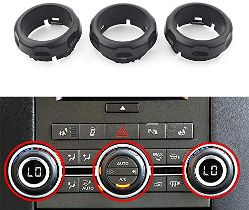 FSFYUK Bouton de commande de panneau de climatisation intérieur automatique 3 pièces, couvercle de bouton de commande de console centrale centrale Pour Discovery 4 2009-2016, Pour Sport 2006-2013
