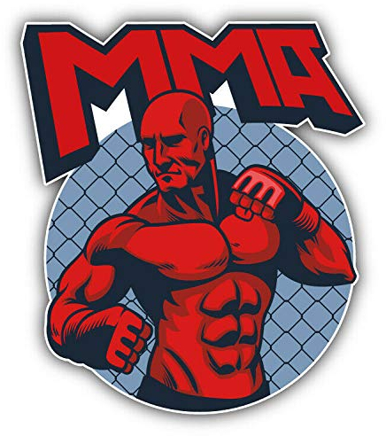 10cm! Klebe-Folie Wetterfest Made-IN-Germany Mixed Martial Arts MMA Emblem G1258 UV&Waschanlagenfest Auto-Aufkleber Sticker Decal