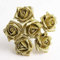 Italian Options Colourfast Artificial Foam Rose Flowers Wedding Bouquet, 5cm, Gold Glitter