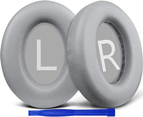 SOULWIT Earpads Cushions for Bose 700 (NC700) Wireless Headphones, Ear Pads Replacement with Softer Leather, High-density Noise Cancelling Foam, Added Thickness - Silver